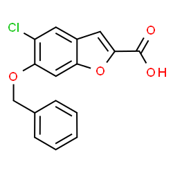 ChemSpider 2D Image | 6-(Benzyloxy)-5-chloro-1-benzofuran-2-carboxylic acid | C16H11ClO4