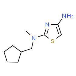 ChemSpider 2D Image | N2-(cyclopentylmethyl)-N2-methyl-1,3-thiazole-2,4-diamine | C10H17N3S