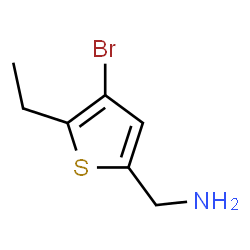 ChemSpider 2D Image | 1-(4-Bromo-5-ethyl-2-thienyl)methanamine | C7H10BrNS