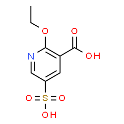 ChemSpider 2D Image | 2-Ethoxy-5-sulfonicotinic acid | C8H9NO6S