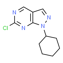 ChemSpider 2D Image | 6-Chloro-1-cyclohexyl-1H-pyrazolo[3,4-d]pyrimidine | C11H13ClN4