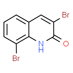 ChemSpider 2D Image | 3,8-Dibromo-2(1H)-quinolinone | C9H5Br2NO