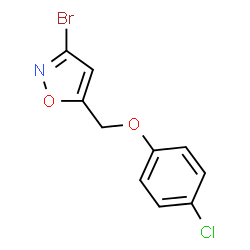 ChemSpider 2D Image | 3-Bromo-5-[(4-chlorophenoxy)methyl]-1,2-oxazole | C10H7BrClNO2