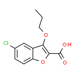 ChemSpider 2D Image | 5-Chloro-3-propoxy-1-benzofuran-2-carboxylic acid | C12H11ClO4