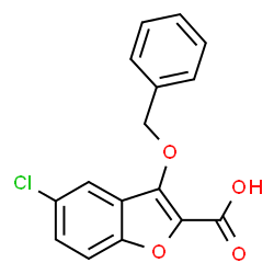 ChemSpider 2D Image | 3-(Benzyloxy)-5-chloro-1-benzofuran-2-carboxylic acid | C16H11ClO4
