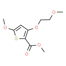 ChemSpider 2D Image | Methyl 5-methoxy-3-(2-methoxyethoxy)-2-thiophenecarboxylate | C10H14O5S