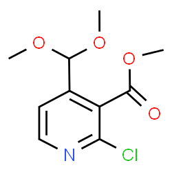 ChemSpider 2D Image | Methyl 2-chloro-4-(dimethoxymethyl)nicotinate | C10H12ClNO4