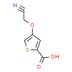 ChemSpider 2D Image | 4-(Cyanomethoxy)-2-thiophenecarboxylic acid | C7H5NO3S
