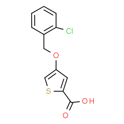 ChemSpider 2D Image | 4-[(2-Chlorobenzyl)oxy]-2-thiophenecarboxylic acid | C12H9ClO3S