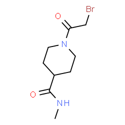 ChemSpider 2D Image | 1-(Bromoacetyl)-N-methyl-4-piperidinecarboxamide | C9H15BrN2O2