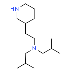 ChemSpider 2D Image | N-Isobutyl-2-methyl-N-[2-(3-piperidinyl)ethyl]-1-propanamine | C15H32N2