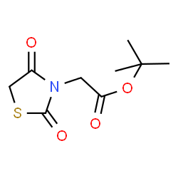 ChemSpider 2D Image | tert-butyl 2-(2,4-dioxo-1,3-thiazolidin-3-yl)acetate | C9H13NO4S