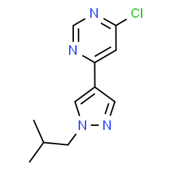 ChemSpider 2D Image | 4-Chloro-6-(1-isobutyl-1H-pyrazol-4-yl)pyrimidine | C11H13ClN4