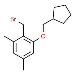 ChemSpider 2D Image | 2-(Bromomethyl)-1-(cyclopentylmethoxy)-3,5-dimethylbenzene | C15H21BrO