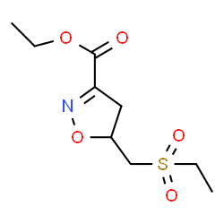 ChemSpider 2D Image | Ethyl 5-[(ethylsulfonyl)methyl]-4,5-dihydro-1,2-oxazole-3-carboxylate | C9H15NO5S