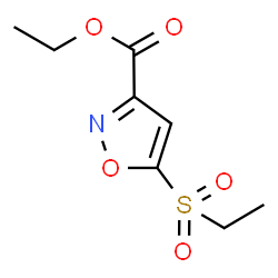 ChemSpider 2D Image | Ethyl 5-(ethylsulfonyl)-1,2-oxazole-3-carboxylate | C8H11NO5S