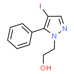 ChemSpider 2D Image | 2-(4-Iodo-5-phenyl-1H-pyrazol-1-yl)ethanol | C11H11IN2O