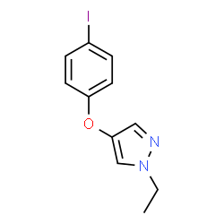 ChemSpider 2D Image | 1-Ethyl-4-(4-iodophenoxy)-1H-pyrazole | C11H11IN2O