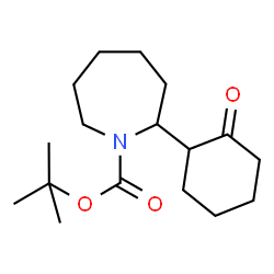 ChemSpider 2D Image | tert-butyl 2-(2-oxocyclohexyl)azepane-1-carboxylate | C17H29NO3