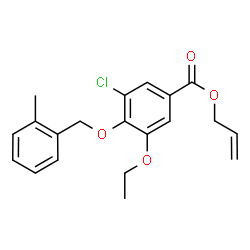 ChemSpider 2D Image | Allyl 3-chloro-5-ethoxy-4-[(2-methylbenzyl)oxy]benzoate | C20H21ClO4