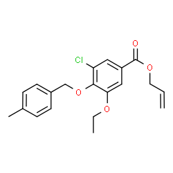 ChemSpider 2D Image | Allyl 3-chloro-5-ethoxy-4-[(4-methylbenzyl)oxy]benzoate | C20H21ClO4