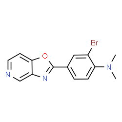 ChemSpider 2D Image | 2-Bromo-N,N-dimethyl-4-([1,3]oxazolo[4,5-c]pyridin-2-yl)aniline | C14H12BrN3O