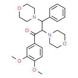 ChemSpider 2D Image | 1-(3,4-Dimethoxyphenyl)-2,3-di(4-morpholinyl)-3-phenyl-1-propanone | C25H32N2O5