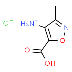 ChemSpider 2D Image | 5-Carboxy-3-methyl-1,2-oxazol-4-aminium chloride | C5H7ClN2O3