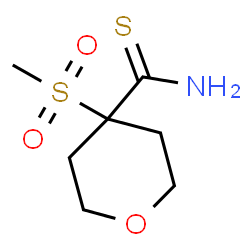 ChemSpider 2D Image | 4-(Methylsulfonyl)tetrahydro-2H-pyran-4-carbothioamide | C7H13NO3S2