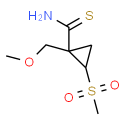 ChemSpider 2D Image | 1-(Methoxymethyl)-2-(methylsulfonyl)cyclopropanecarbothioamide | C7H13NO3S2