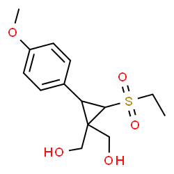 ChemSpider 2D Image | [2-(Ethylsulfonyl)-3-(4-methoxyphenyl)-1,1-cyclopropanediyl]dimethanol | C14H20O5S