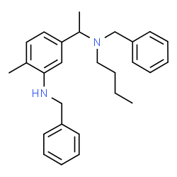 ChemSpider 2D Image | N-Benzyl-5-{1-[benzyl(butyl)amino]ethyl}-2-methylaniline | C27H34N2