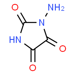 ChemSpider 2D Image | 1-Amino-2,4,5-imidazolidinetrione | C3H3N3O3
