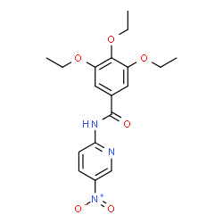 ChemSpider 2D Image | 3,4,5-Triethoxy-N-(5-nitro-2-pyridinyl)benzamide | C18H21N3O6