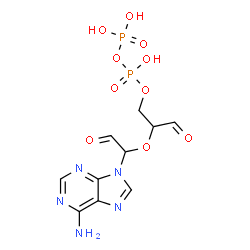 ChemSpider 2D Image | 2-[1-(6-Amino-9H-purin-9-yl)-2-oxoethoxy]-3-oxopropyl trihydrogen diphosphate | C10H13N5O10P2