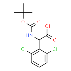 ChemSpider 2D Image | (2,6-Dichlorophenyl)({[(2-methyl-2-propanyl)oxy]carbonyl}amino)acetic acid | C13H15Cl2NO4