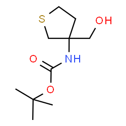 ChemSpider 2D Image | 2-Methyl-2-propanyl [3-(hydroxymethyl)tetrahydro-3-thiophenyl]carbamate | C10H19NO3S