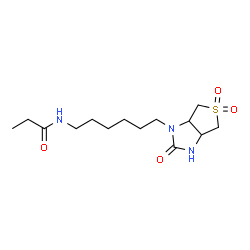 ChemSpider 2D Image | N-[6-(5,5-Dioxido-2-oxohexahydro-1H-thieno[3,4-d]imidazol-1-yl)hexyl]propanamide | C14H25N3O4S