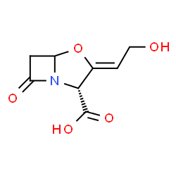 ChemSpider 2D Image | (2R,3Z)-3-(2-Hydroxyethylidene)-7-oxo-4-oxa-1-azabicyclo[3.2.0]heptane-2-carboxylic acid | C8H9NO5