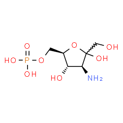 ChemSpider 2D Image | 3-Amino-3-deoxy-6-O-phosphono-D-fructofuranose | C6H14NO8P