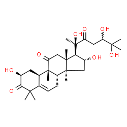 ChemSpider 2D Image | (2S,4R,9beta,16alpha)-2,16,20,24,25-Pentahydroxy-9,10,14-trimethyl-4,9-cyclo-9,10-secocholest-5-ene-1,11,22-trione | C30H46O8