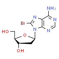 ChemSpider 2D Image | 8-Bromo-2'-deoxyadenosine | C10H12BrN5O3
