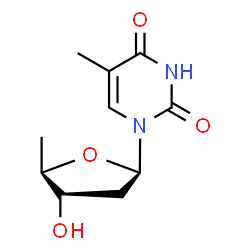 ChemSpider 2D Image | 5'-Deoxythymidine | C10H14N2O4