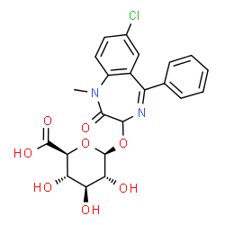 ChemSpider 2D Image | Temazepam glucuronide | C22H21ClN2O8