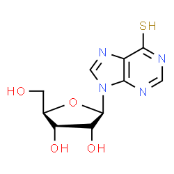 ChemSpider 2D Image | 9-(beta-D-Ribofuranosyl)-9H-purine-6-thiol | C10H12N4O4S