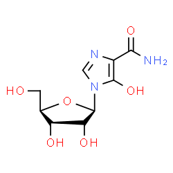 ChemSpider 2D Image | 5-Hydroxy-1-(beta-D-ribofuranosyl)-1H-imidazole-4-carboxamide | C9H13N3O6