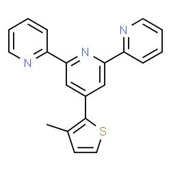 ChemSpider 2D Image | 4'-(3-Methyl-2-thienyl)-2,2':6',2''-terpyridine | C20H15N3S