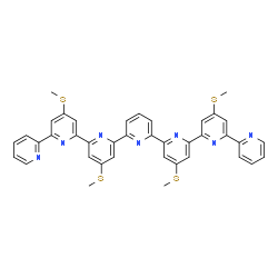 ChemSpider 2D Image | 4',4'',4'''',4'''''-Tetrakis(methylsulfanyl)-2,2':6',2'':6'',2''':6''',2'''':6'''',2''''':6''''',2''''''-septipyridine | C39H31N7S4