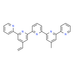 ChemSpider 2D Image | 4'-Methyl-4'''-vinyl-2,2':6',2'':6'',2''':6''',2''''-quinquepyridine | C28H21N5