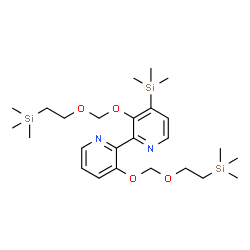 ChemSpider 2D Image | 4-(Trimethylsilyl)-3,3'-bis{[2-(trimethylsilyl)ethoxy]methoxy}-2,2'-bipyridine | C25H44N2O4Si3
